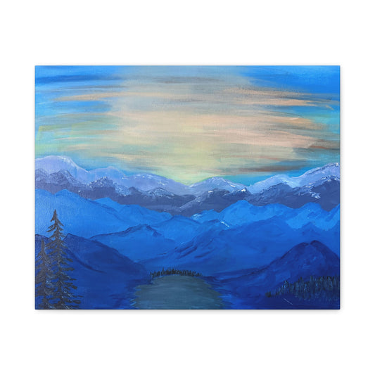 Summit Life: Mountain Scape: 20x16 Horizontal Matte Canvas